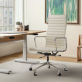 eChamp Office Chair Ergonomic Office Chair Swivel Leather Task Chair with Lumbar Support,Adjustable Height