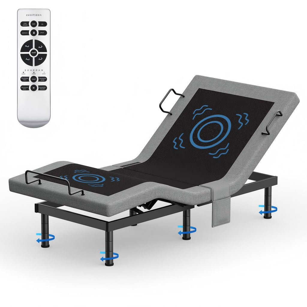 SAINCH Twin XL Adjustable Bed Frame with Massage, Electric Bed Base Frame with Adjustable Head and Foot, Wireless Remote, Zero Gravity & Anti-Snore