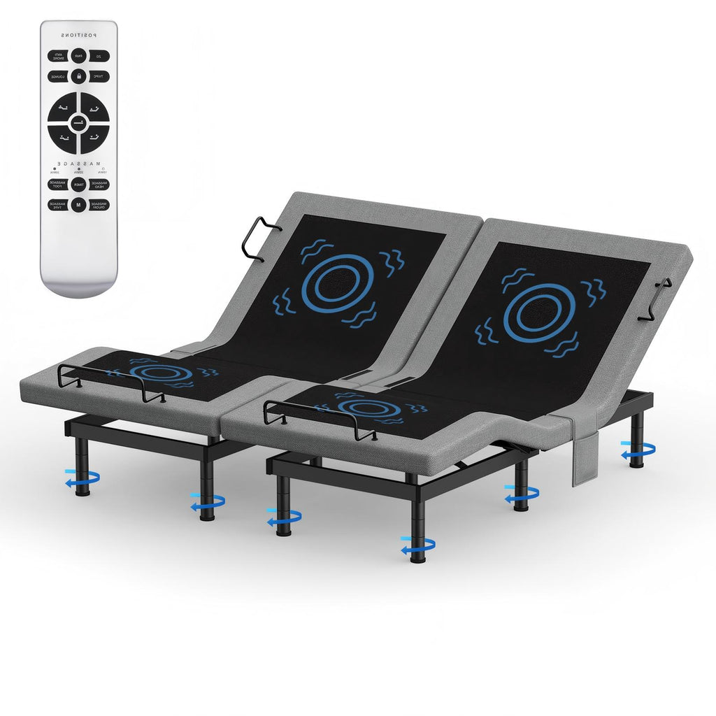 SAINCH Twin XL Adjustable Bed Frame with Massage, Electric Bed Base Frame with Adjustable Head and Foot, Wireless Remote, Zero Gravity & Anti-Snore