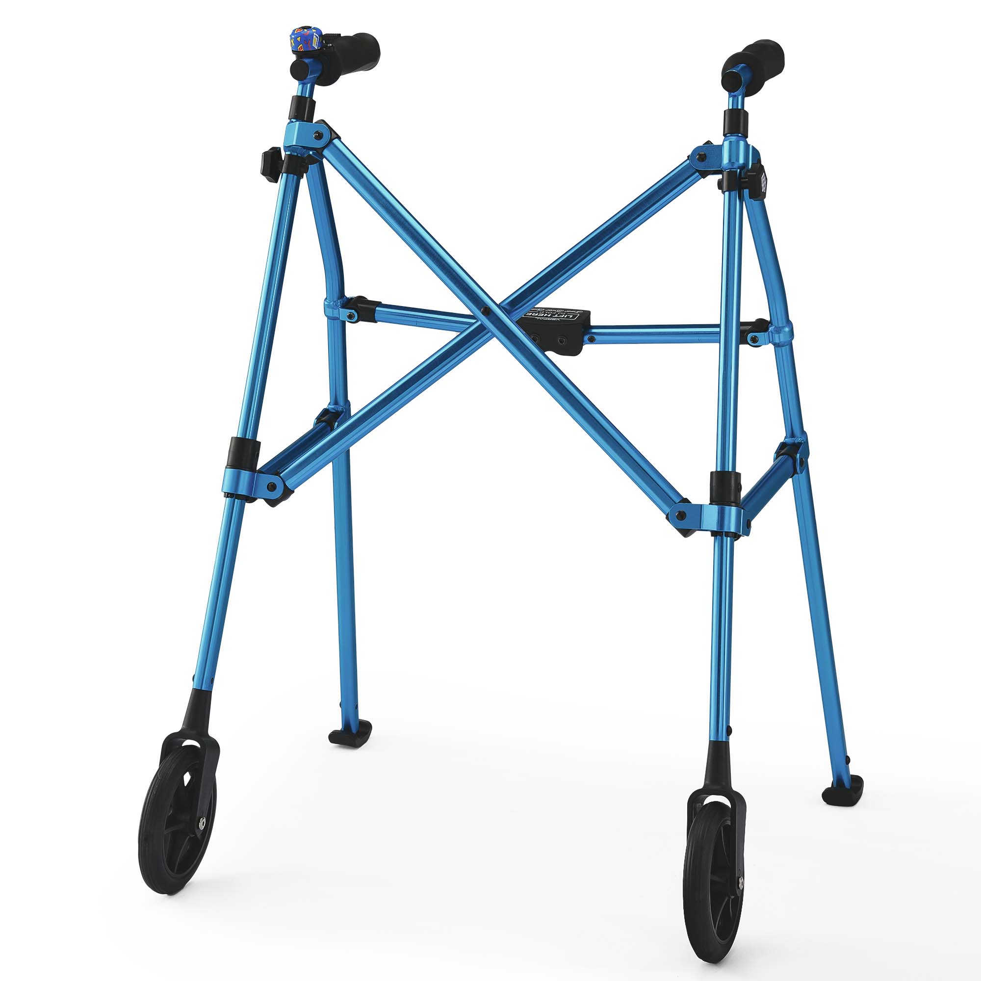 Verpal Lightweight Folding Walker for Seniors with 8 in Wheels, Steel, 330 lb Weight Capacity
