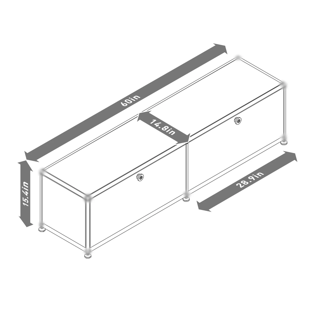 Cottinch Floorstanding Accent Cabinet,Metal Storage Cabinets with 2 Doors for Living Room Bedroom