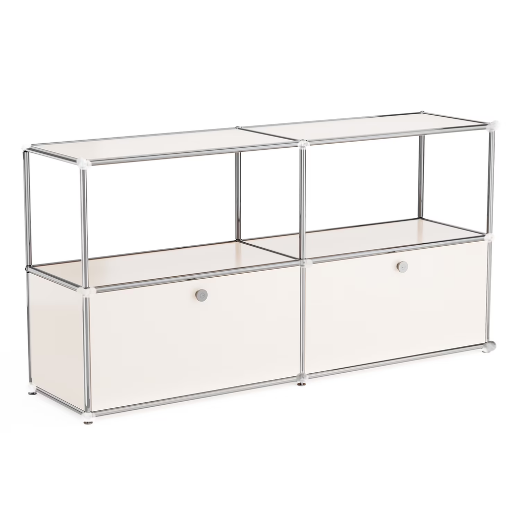 Raffle Pinker Metal Storage Organizer Cube Storage Cabinet Modern Accent Steel Organizer for Living Room Bedroom,White