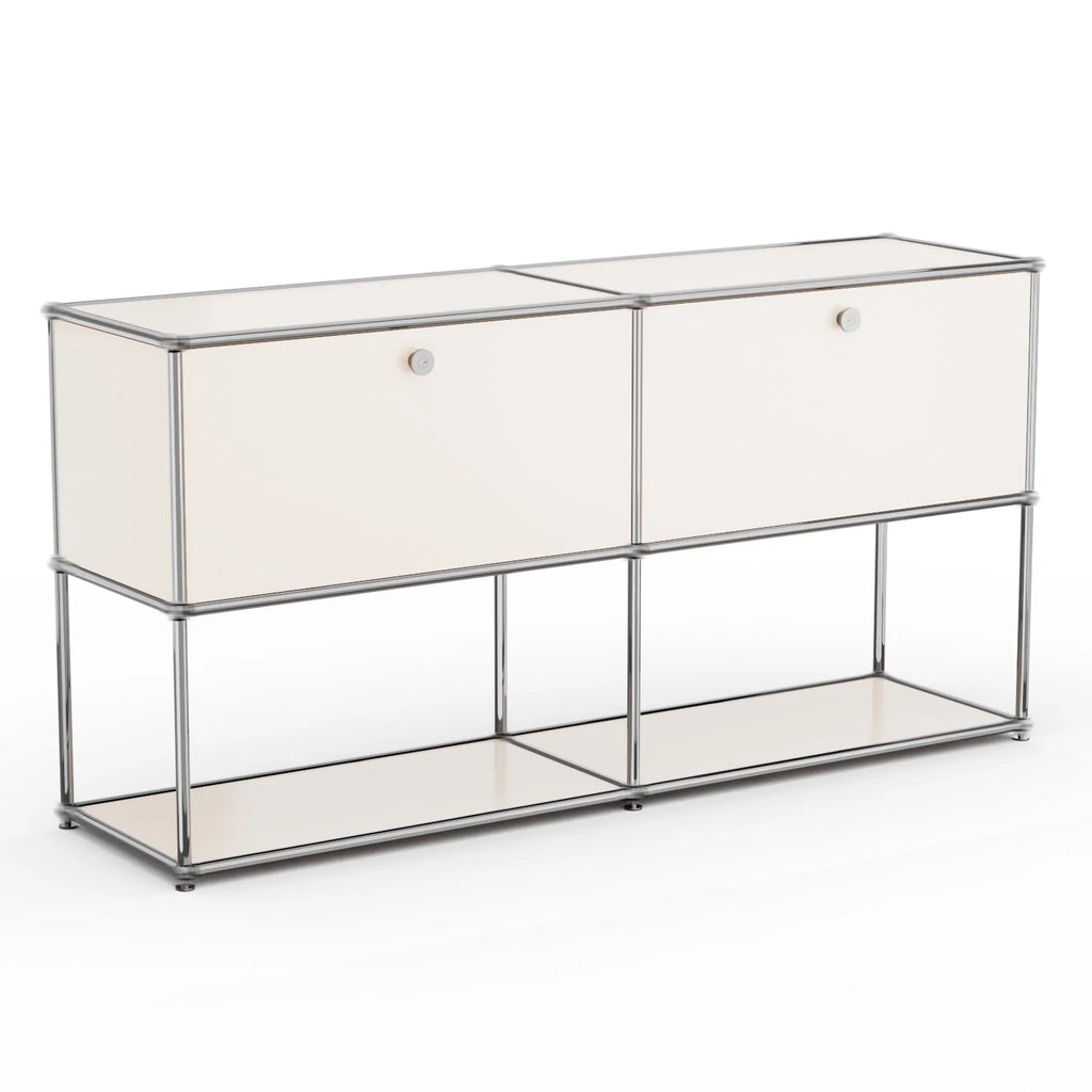 Free-Standing Metal Storage Cabinets with Door Modern Steel Locker Accent Storage Organizer for Living Room Bedroom Home Office White