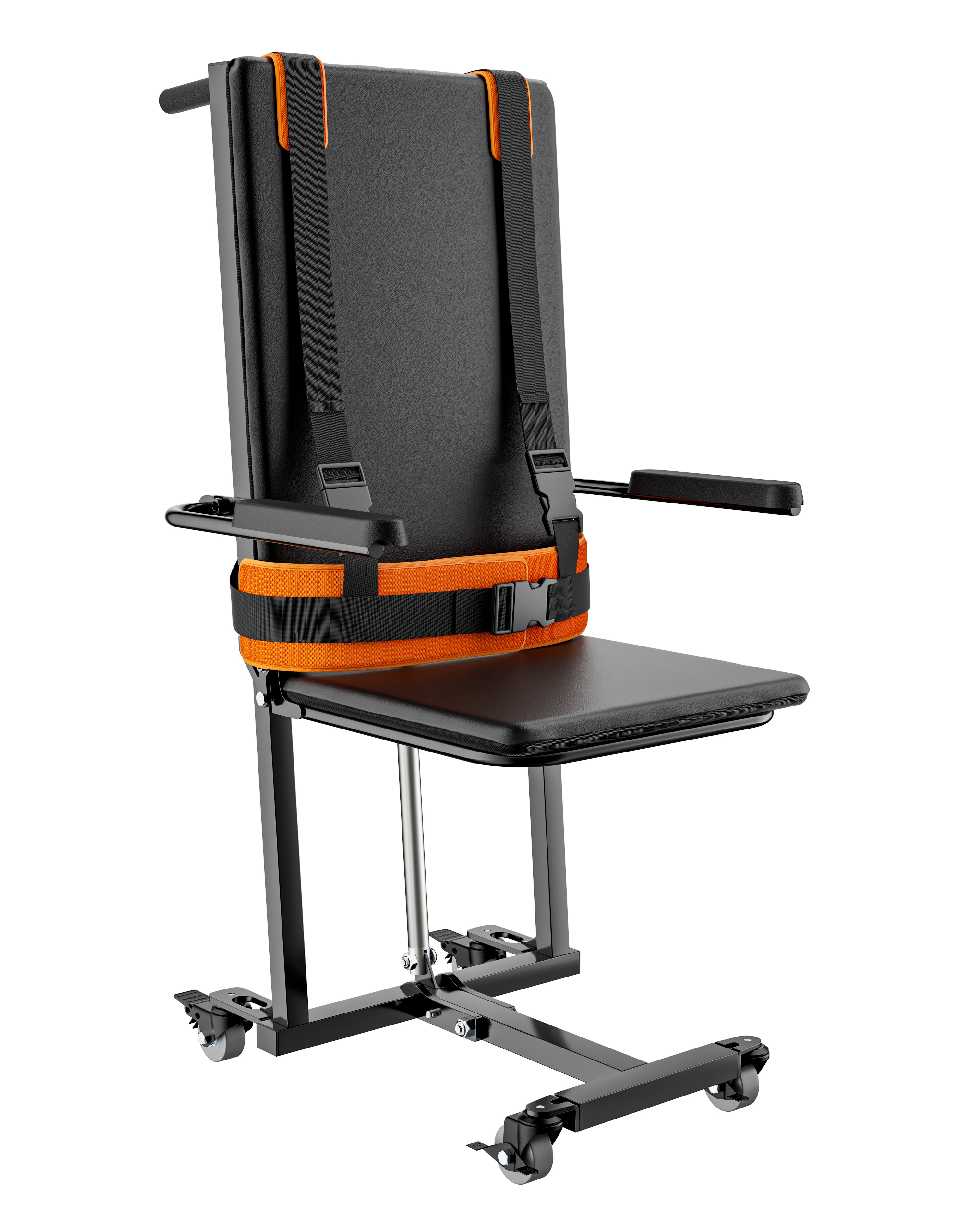 VERPAL Electric Patient Lift Transfer Chair for Elderly Falls, Floor Lift Chair with T-stabilized Base, Support Up to 440 LBS