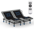 Raffle Pinker Adjustable Bed Frame Split King Power Bed Base Frame with Massage,Remote Controls,Silent Dual Motors