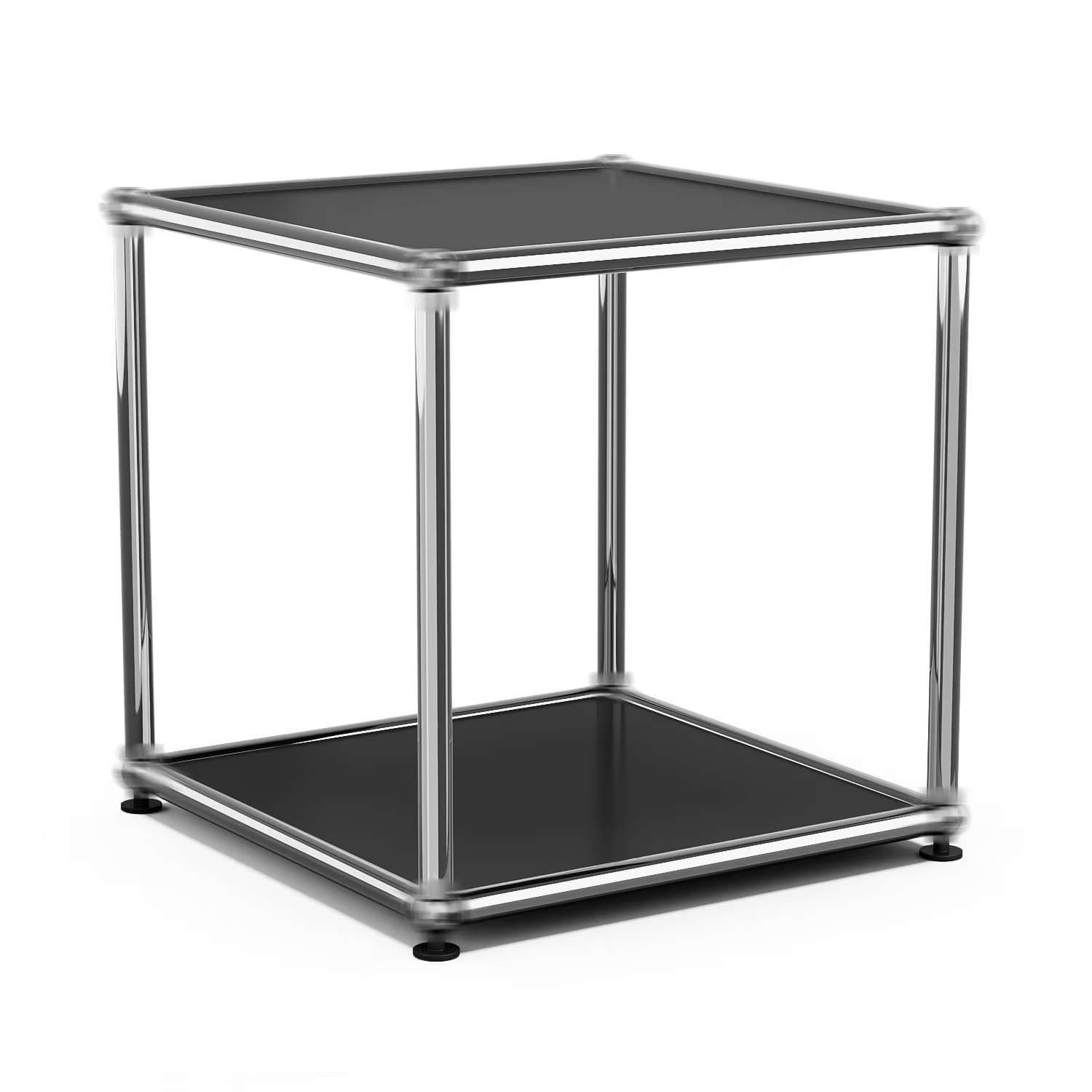 Cottinch Metal Storage Organizer Open Cube Accent Cabinet Nightstand for Living Room Bedroom,Black