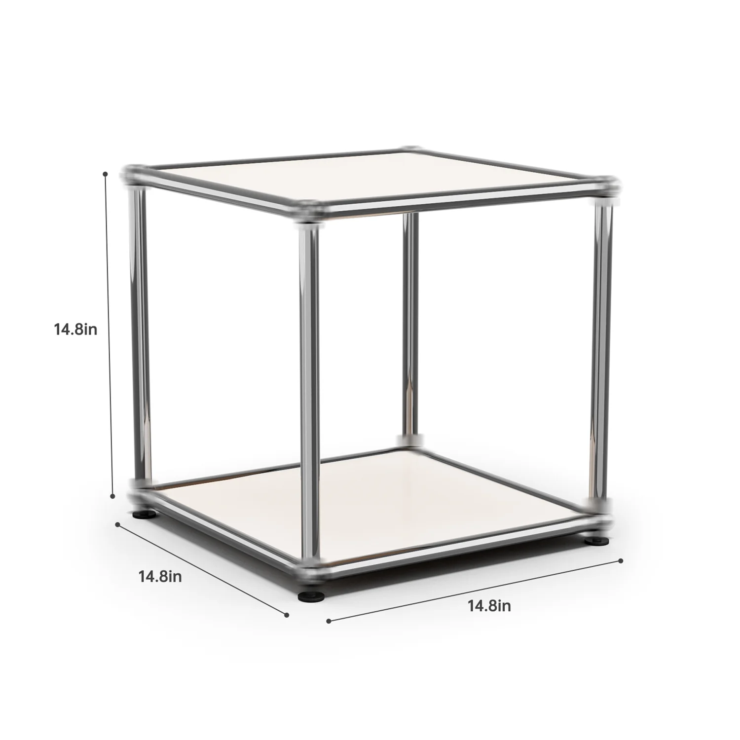 Raffle Pinker Metal Storage Organizer Cube Storage Cabinet Modern Accent Steel Organizer for Living Room Bedroom,White