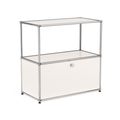 Raffle Pinker Metal Storage Organizer Cube Storage Cabinet Modern Accent Steel Organizer for Living Room Bedroom,White