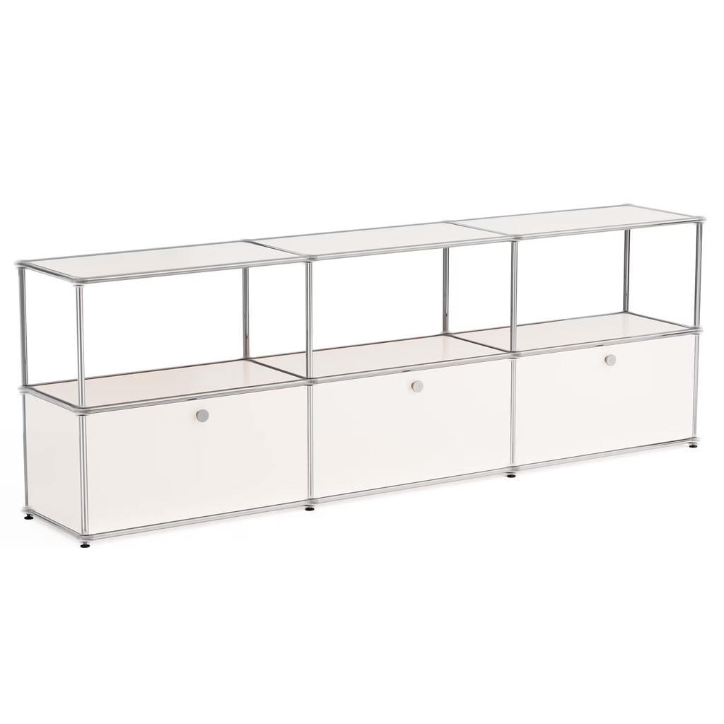 Raffle Pinker Metal Storage Organizer Cube Storage Cabinet Modern Accent Steel Organizer for Living Room Bedroom,White