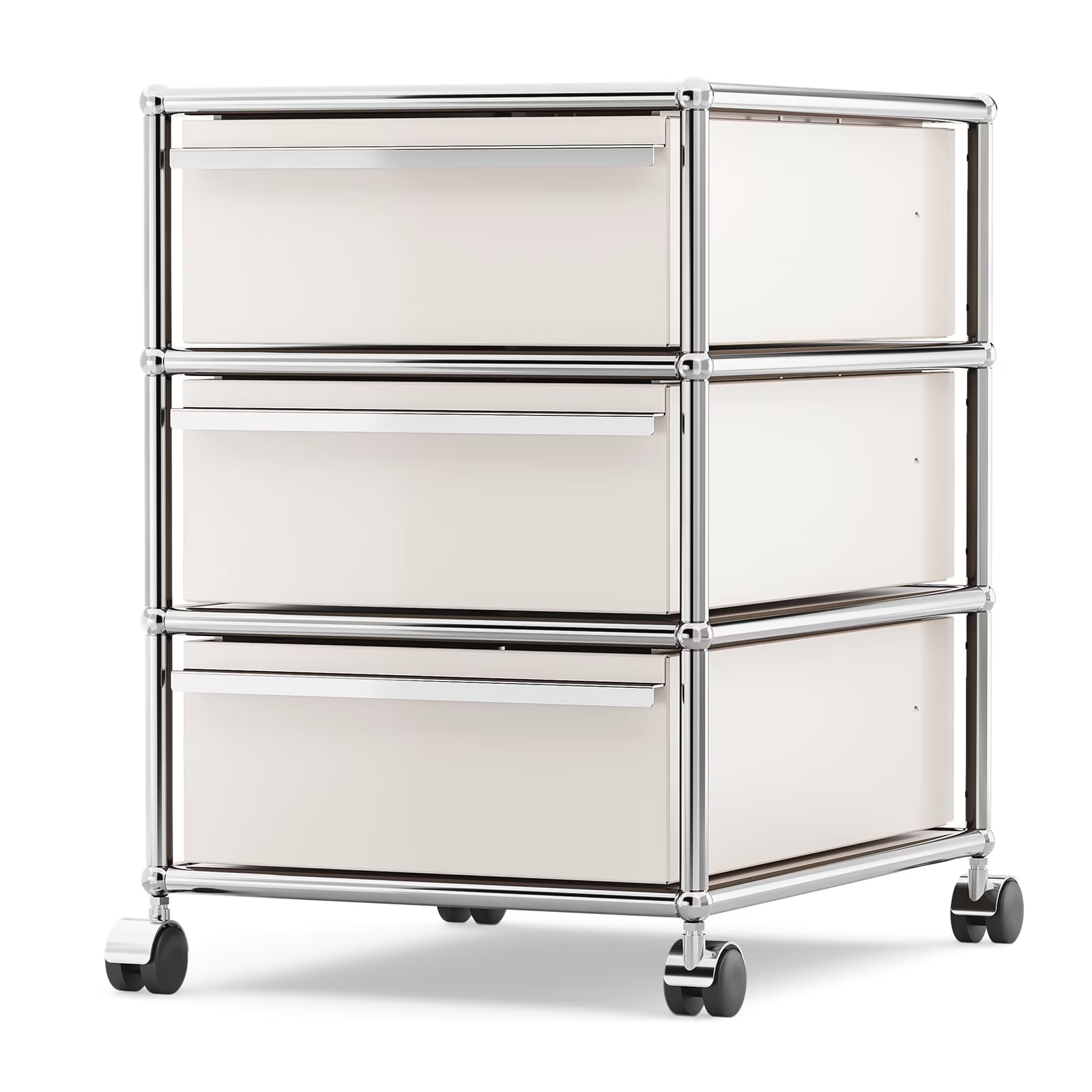 Raffle Pinker Metal Storage Cabinets with 3 Drawers,Rolling Accent Cabinets Storage Organizer for Home Office,Black