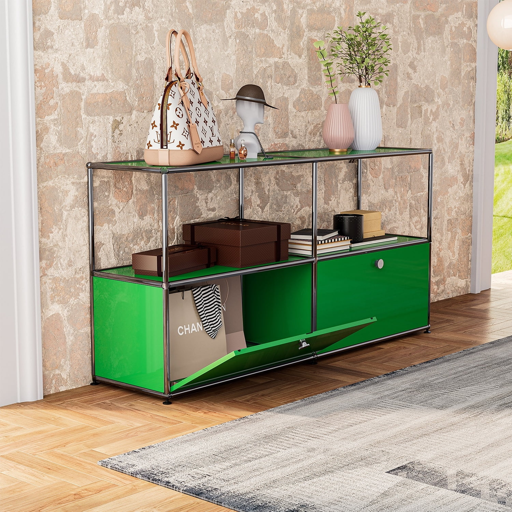 Raffle Pinker Metal Storage Organizer Cube Storage Cabinet Modern Accent Steel Organizer for Living Room Bedroom,White