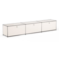 Raffle Pinker Metal Storage Cabinets with 3 Doors,Floor Steel Cabinets Metal Locker Organizer for Kitchen,Garage,White