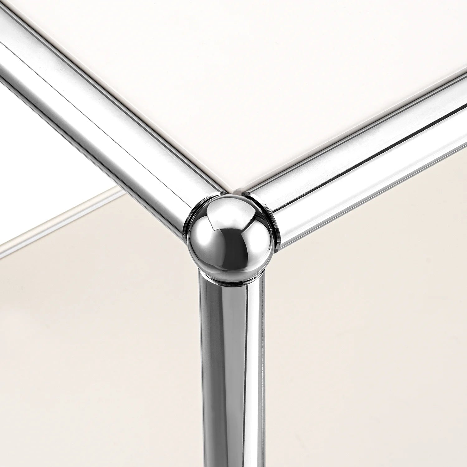 Raffle Pinker Freestanding Storage Cabinets 2-Layer Metal Cabinets with 2 Doors and Shelves for Garage,Living Room,White