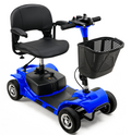 4 Wheel Mobility Scooter for Seniors, Folding Electric Powered Wheelchair Device for Adults, Elderly, Gift for Elderly, Blue
