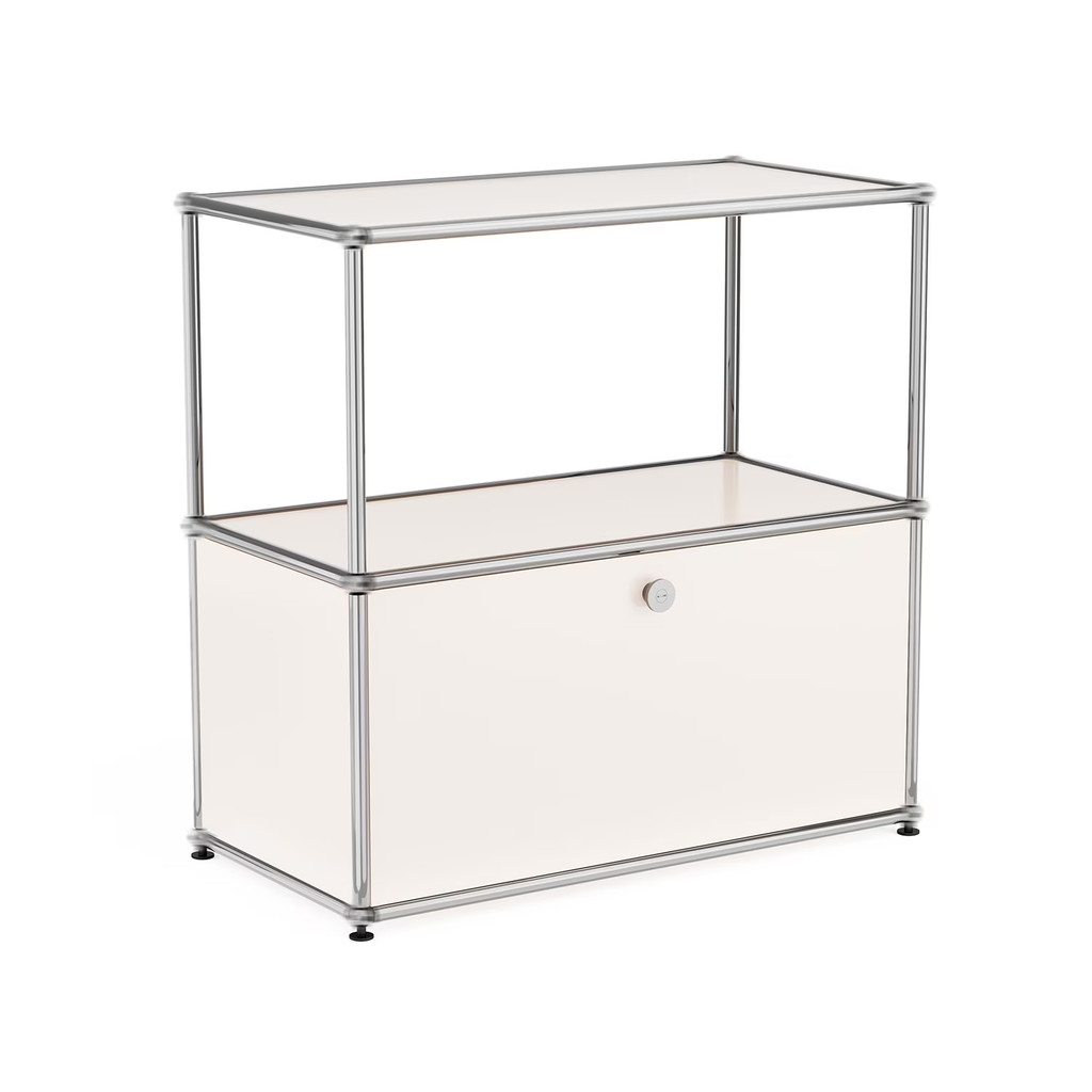 Modern Accent Cabinets with Door and Shelf,Freestanding Metal Storage Cabinet for Living Room,Black
