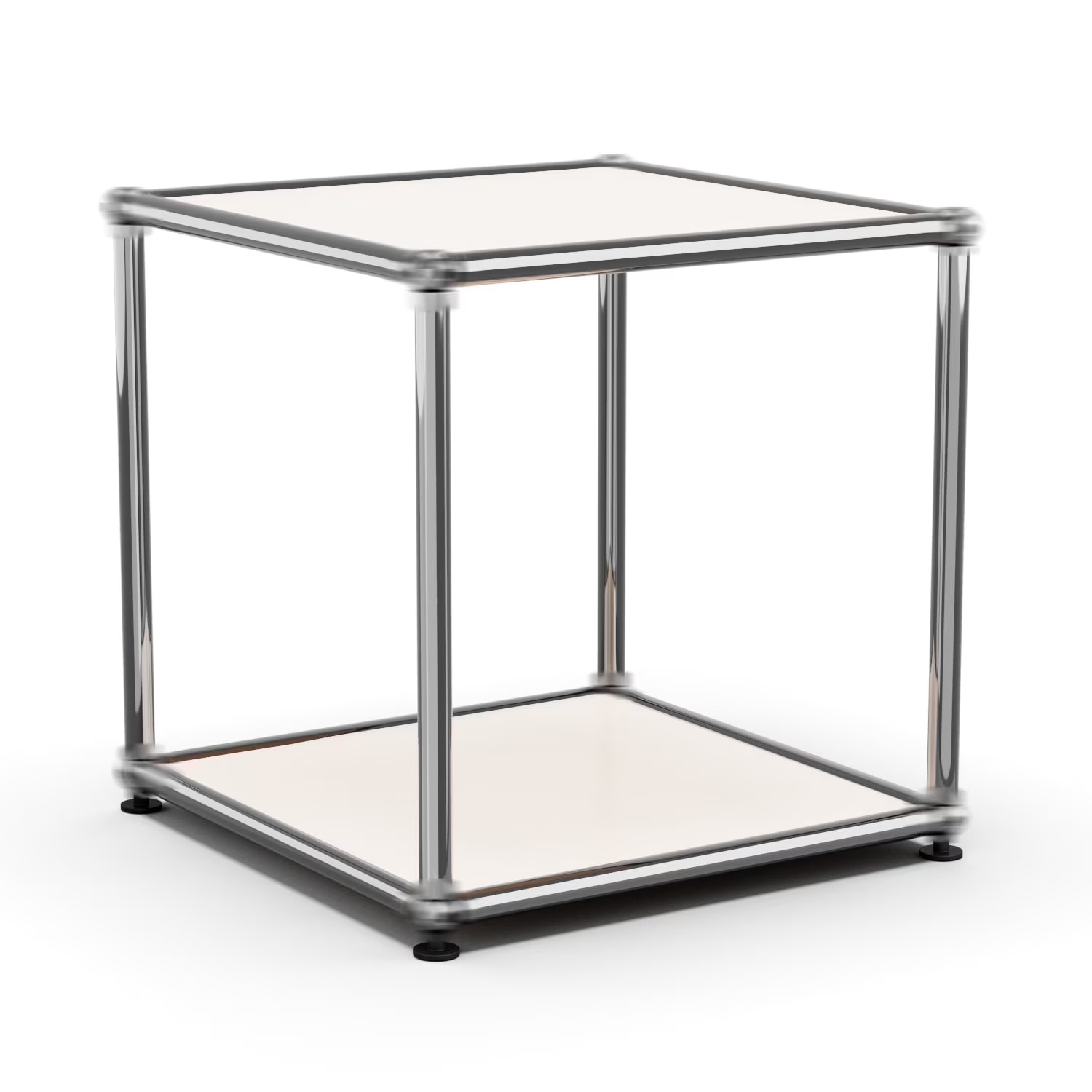 Raffle Pinker Metal Storage Organizer Cube Storage Cabinet Modern Accent Steel Organizer for Living Room Bedroom,White
