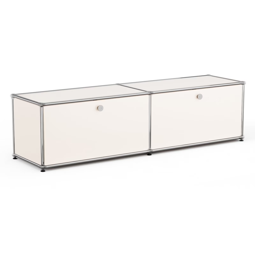 Cottinch Floorstanding Accent Cabinet,Metal Storage Cabinets with 2 Doors for Living Room Bedroom