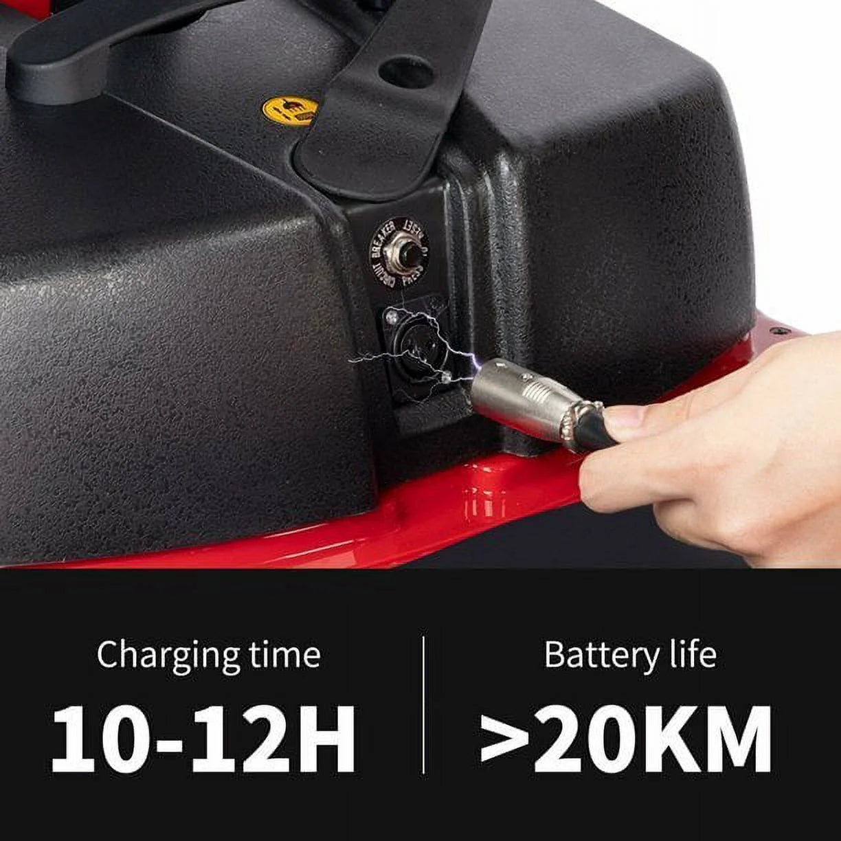 4 Wheel Mobility Scooter for Seniors, Folding Electric Powered Wheelchair Device for Adults, Elderly, Gift for Elderly, Red