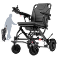 Morrean Lightweight Electric Wheelchair 15 Miles Range,Up to 300lb, 18.5" Padded Seat,All Terrain Foldable Motorized Wheelchairs for Seniors