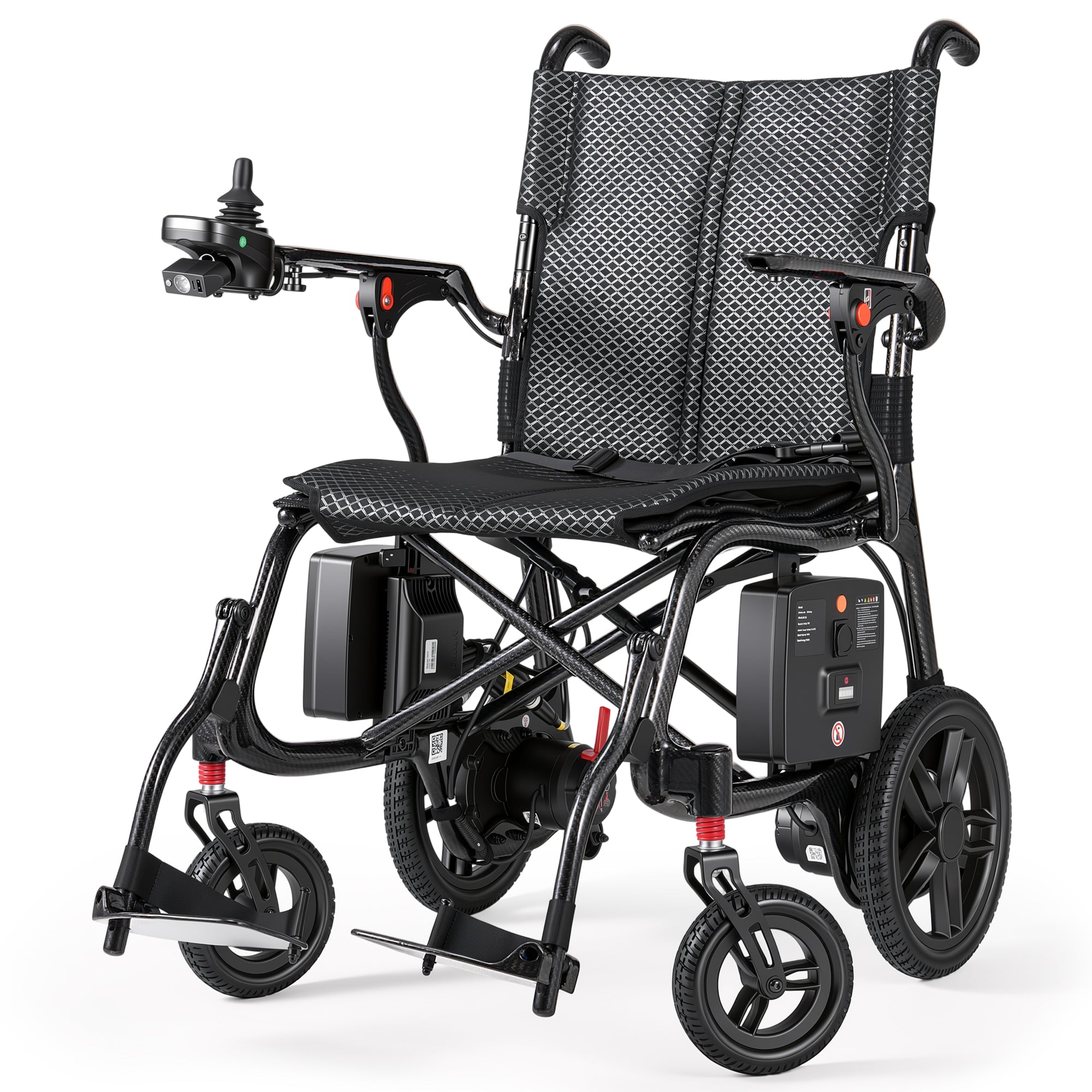 Verpal Upgraded T700 Ultra Light Carbon Fiber Electric Wheelchair, 27.56 Lbs Foldable Portable Mobility Chair, 330 Lbs Max Load for Adults
