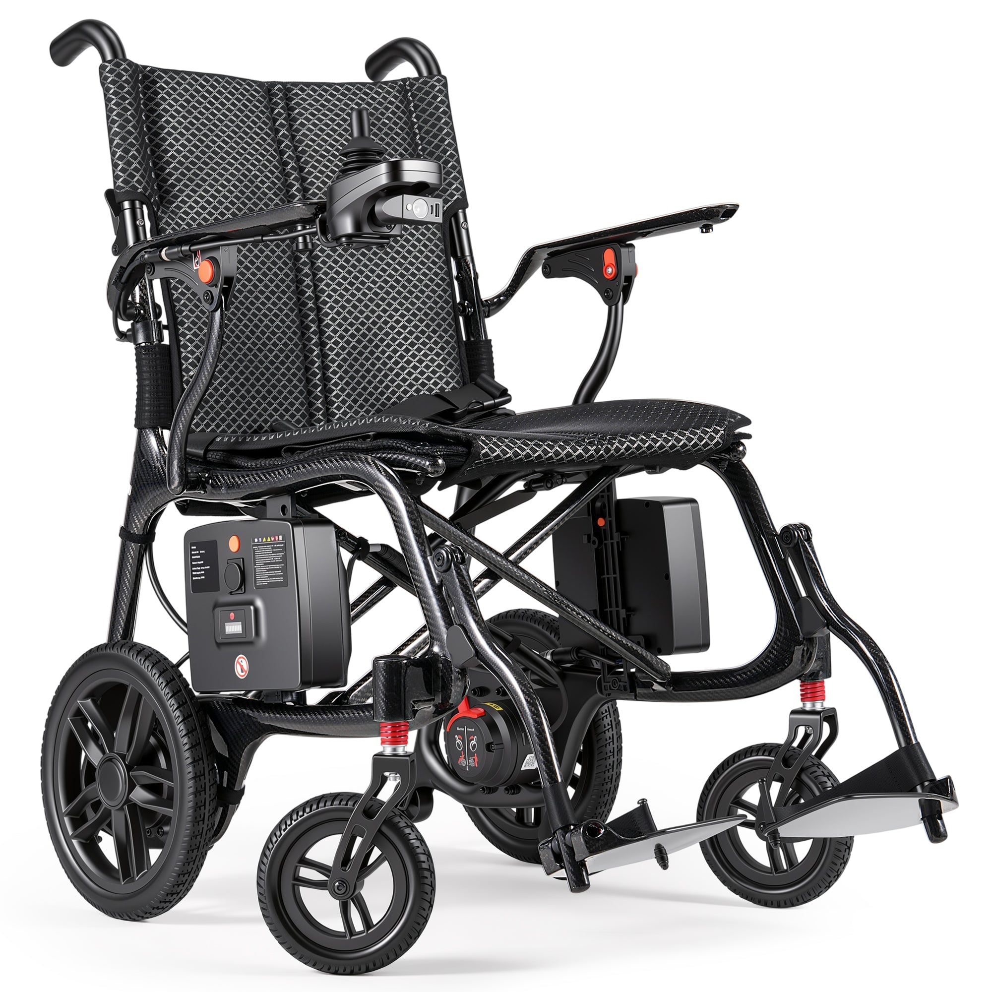 Verpal Upgraded T700 Ultra Light Carbon Fiber Electric Wheelchair, 27.56 Lbs Foldable Portable Mobility Chair, 330 Lbs Max Load for Adults