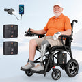 Morrean Upgraded T700 Carbon Fiber Foldable Electric Wheelchair, 27.56 Lbs Ultra Lightweight Motorized Wheelchair, 330 Lbs Capacity for Seniors