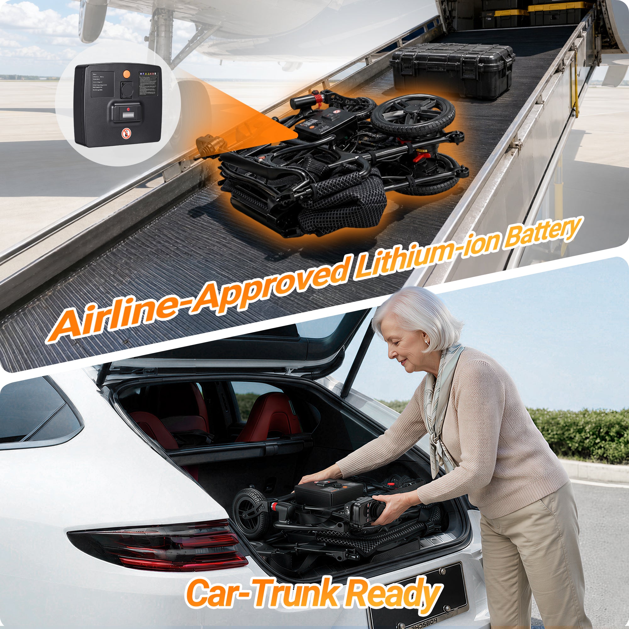 Verpal Upgraded T700 Ultra Light Carbon Fiber Electric Wheelchair, 27.56 Lbs Foldable Portable Mobility Chair, 330 Lbs Max Load for Adults