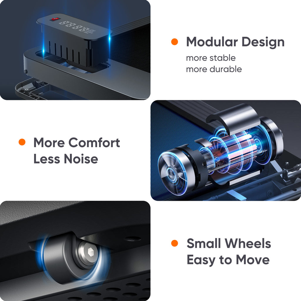 Morrean Walking Pad Portable with Automatic transmission dual mode, 40"*16 Walking Area Under Desk Treadmill with Remote Control, 3.0 HP Ultra-Quiet Walking and Jogging Machine for Office Home