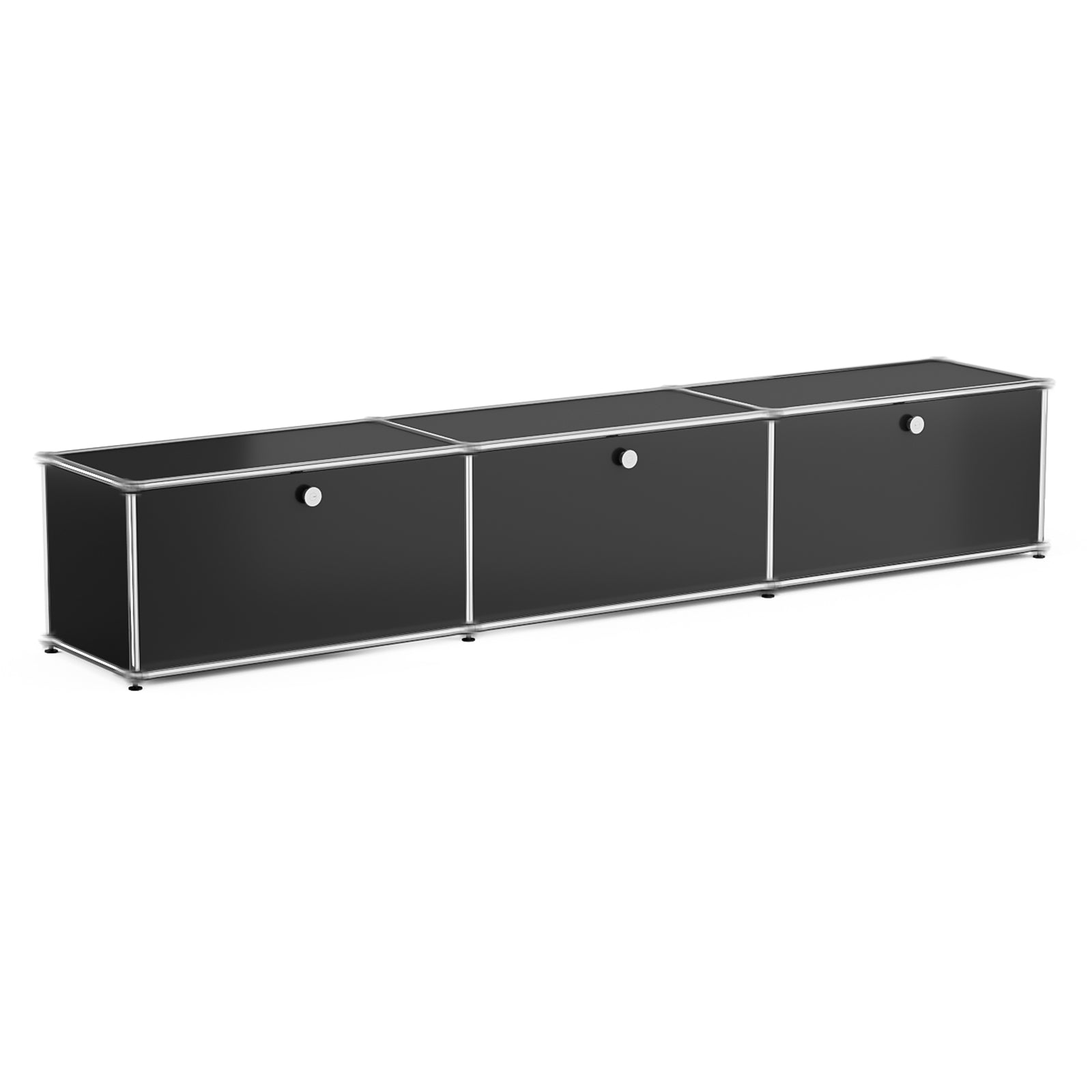 Raffle Pinker Metal Storage Cabinets with 3 Doors,Floor Steel Cabinets Metal Locker Organizer for Kitchen,Garage,White