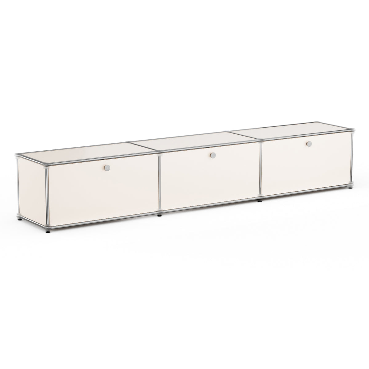 Raffle Pinker Freestanding Storage Cabinets 2-Layer Metal Cabinets with 2 Doors and Shelves for Garage,Living Room,White
