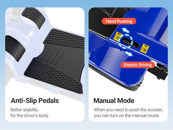Verpal Upgrade 4 Wheels Mobility Scooter for Seniors, Foldable Electric Powered Mobility Wheelchair for Adult, 350lbs
