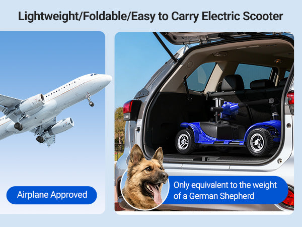 Verpal Upgrade 4 Wheels Mobility Scooter for Seniors, Foldable Electric Powered Mobility Wheelchair for Adult, 350lbs