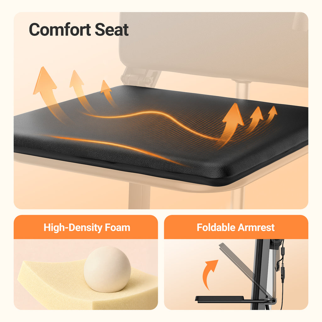 VERPAL Electric Patient Lift Transfer Chair for Elderly Falls, Floor Lift Chair with T-stabilized Base, Support Up to 440 LBS