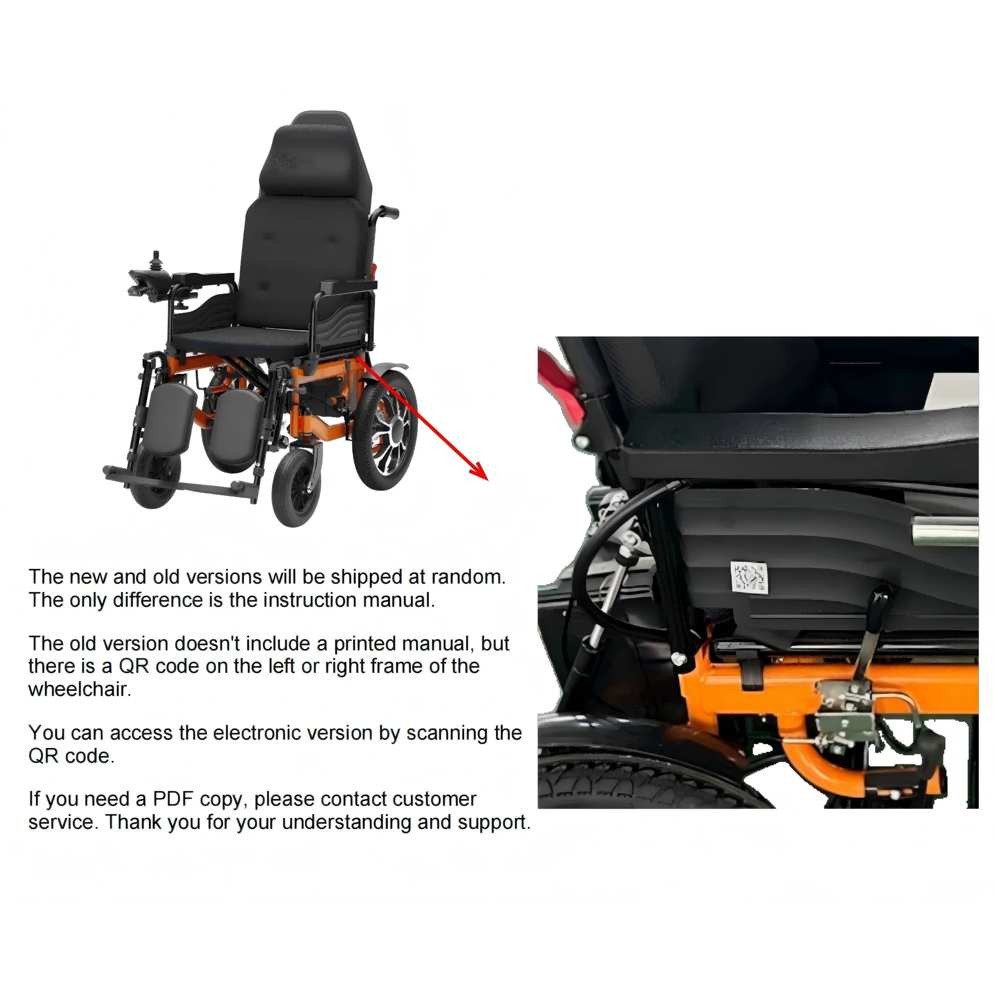 VerPal Reclining Electric Wheelchair for Adults Senior,Foldable All-Terrain Motorized Wheelchairs 25 Miles Range,265 lbs