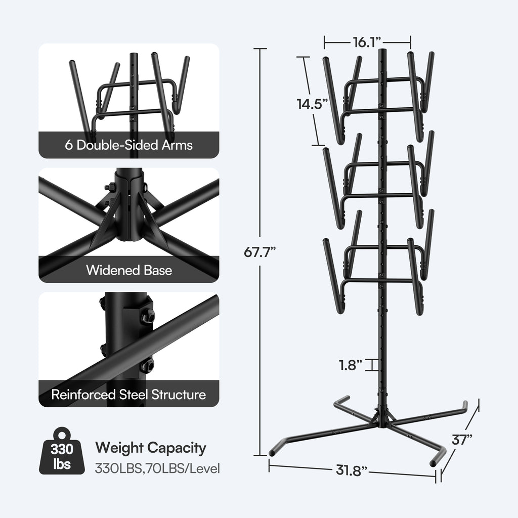 Cottinch Freestanding Surfboard Rack, Heavy Duty Steel Surfboard Storage Rack with Protective Foam, Adjustable Vertical Holder for Surfboards, SUPs, Paddle Boards & Snowboards, Indoor & Garage Use