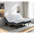 Cottinch Electric Adjustable Bed Frame Split King Metal Bed Base with Massage,2 USB Ports,Remote Control,1000lb Capacity