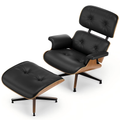 eChamp Swivel Accent Chair with Ottomans,Leather Chaise Lounge Chair and Ottoman,Single Sofa Armchair for Living Room Bedroom