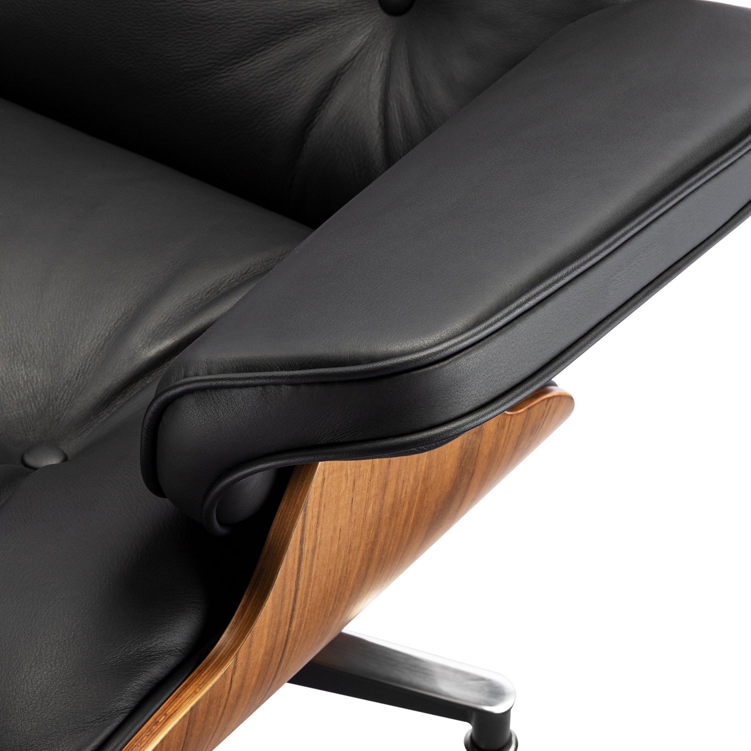 Walnut Plywood Lounge Chair and Ottoman - Eames Replica