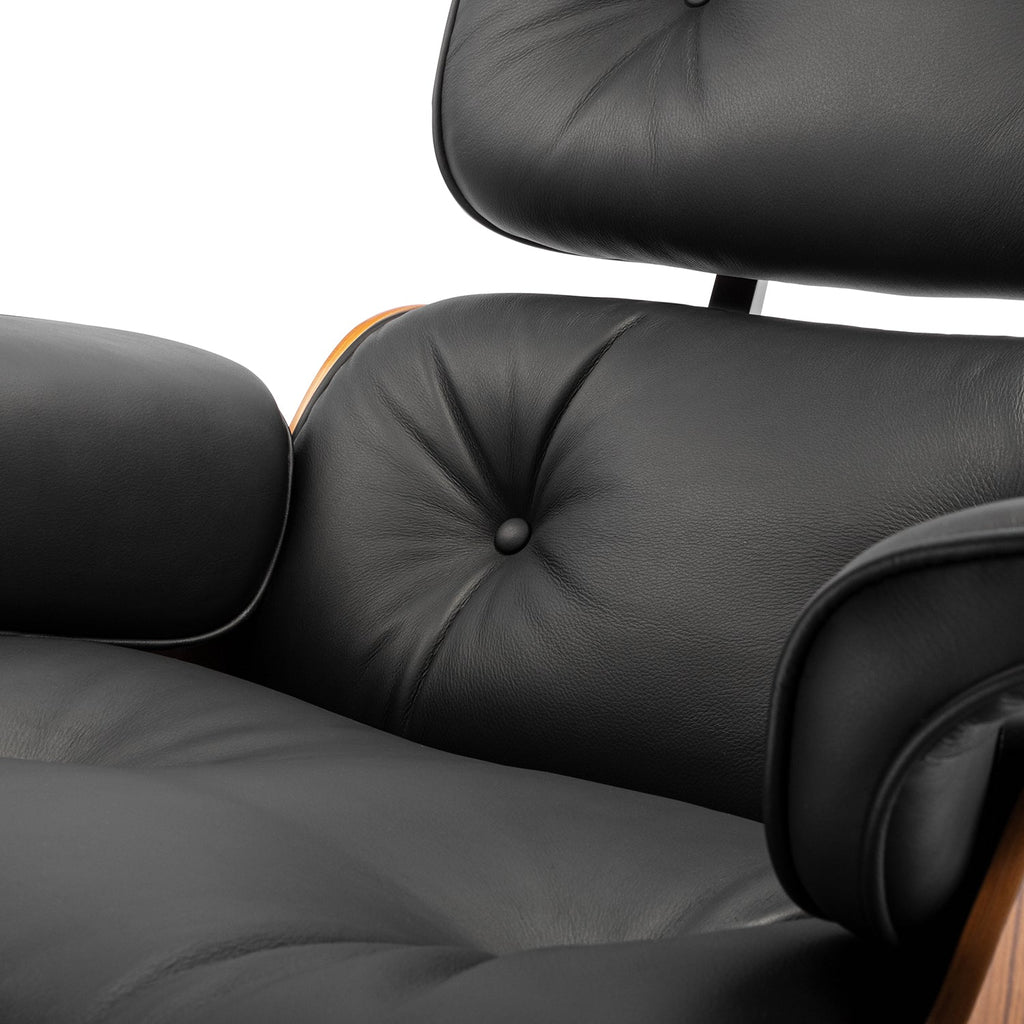Palisander Plywood Wood Lounge Chair and Ottoman - Eames Replica