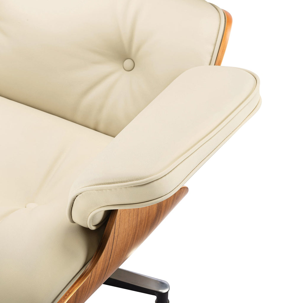 Walnut Plywood Lounge Chair and Ottoman - Eames Replica