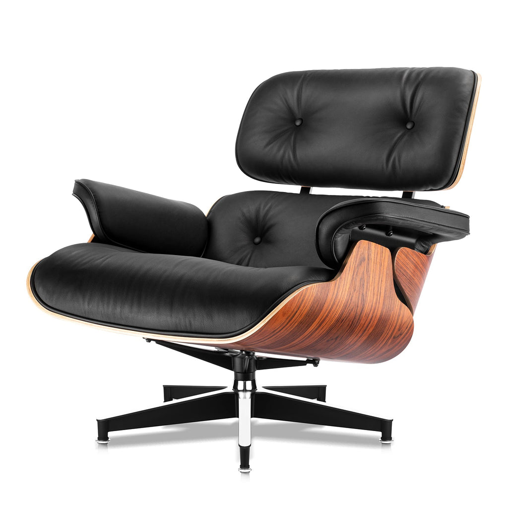 Palisander Plywood Wood Lounge Chair and Ottoman - Eames Replica
