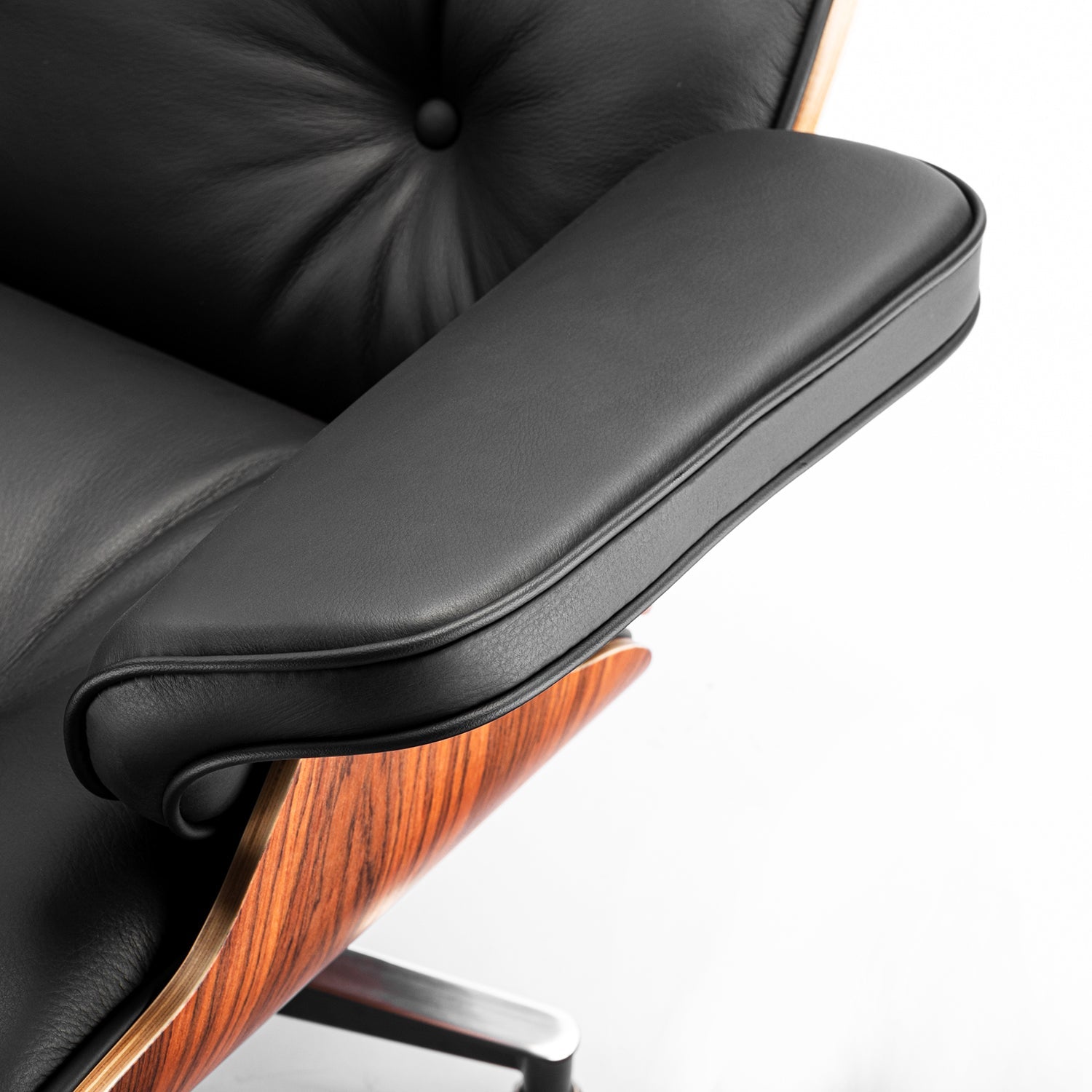 Palisander Plywood Wood Lounge Chair and Ottoman - Eames Replica