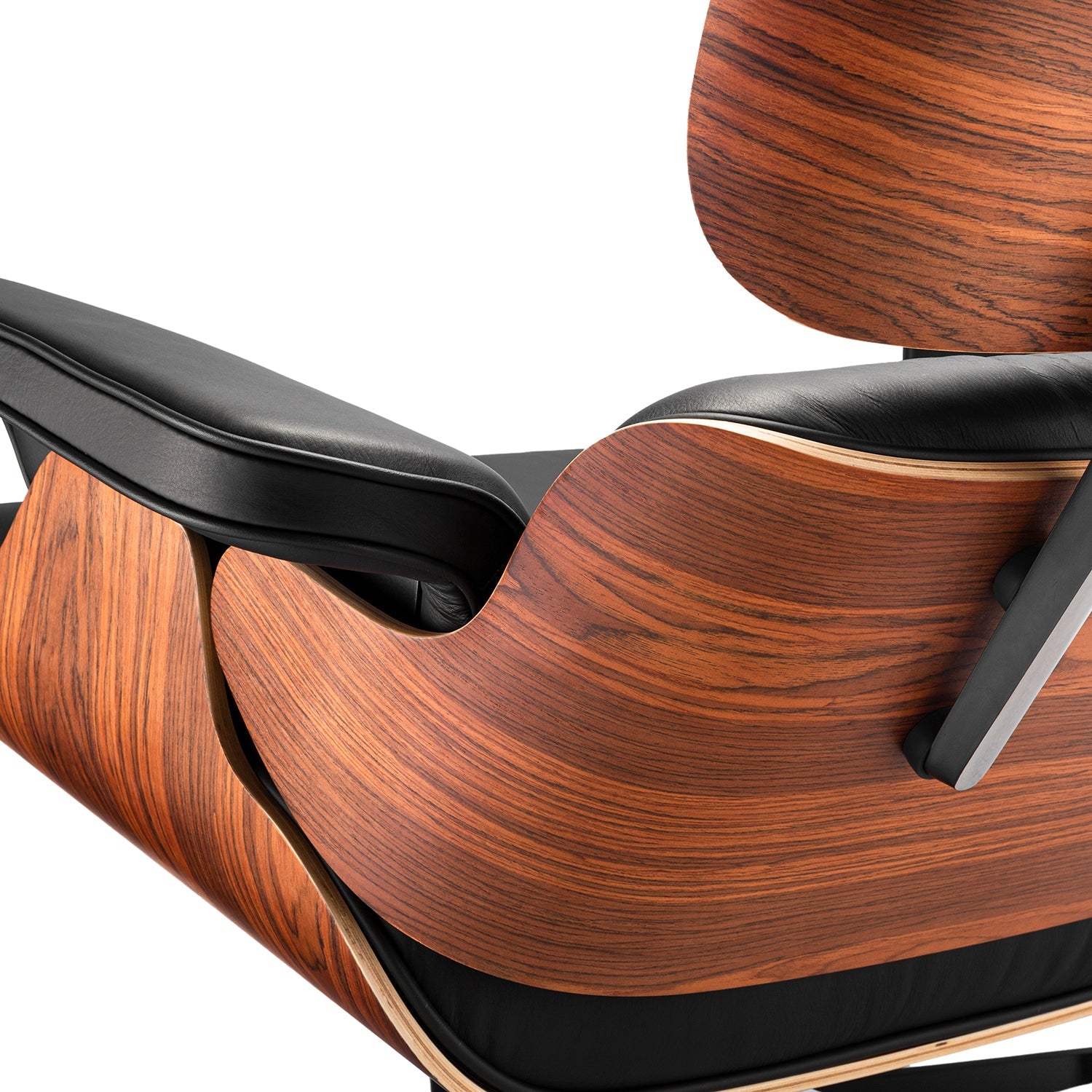 Palisander Plywood Wood Lounge Chair and Ottoman - Eames Replica