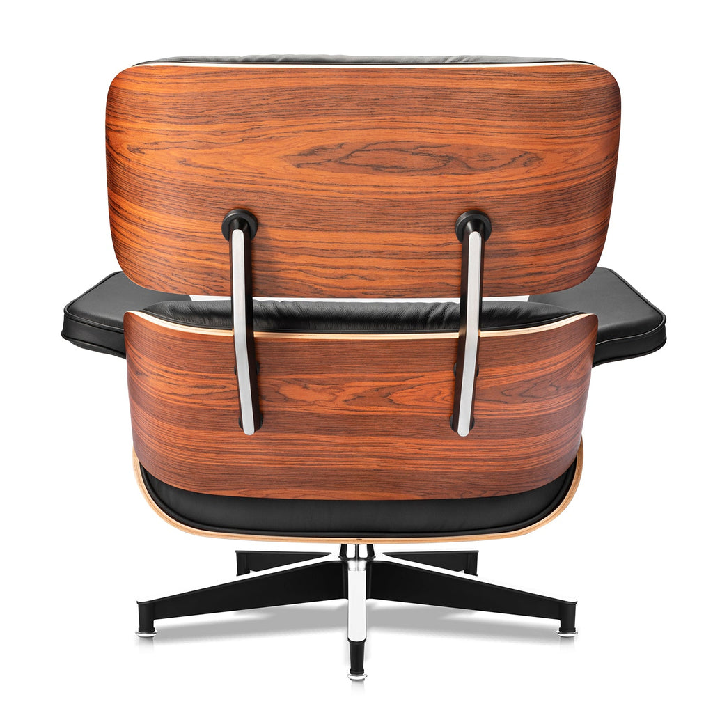 Palisander Plywood Wood Lounge Chair and Ottoman - Eames Replica